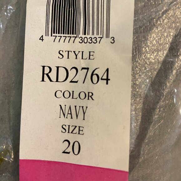 **Rina di Montella** Mother of the Bride Long Gown 2764 Navy Size 16 20 24 NWT - Picture 8 of 8